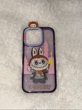 Purple LABUBU iPhone 16 Pro Case